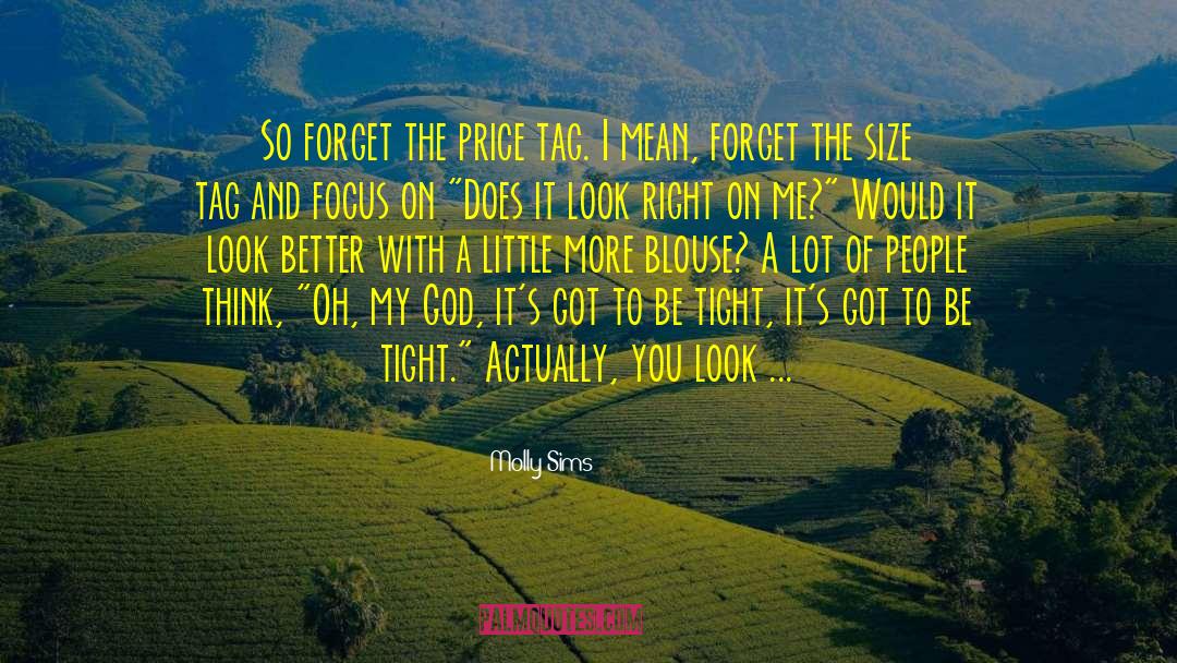 Molly Sims Quotes: So forget the price tag.