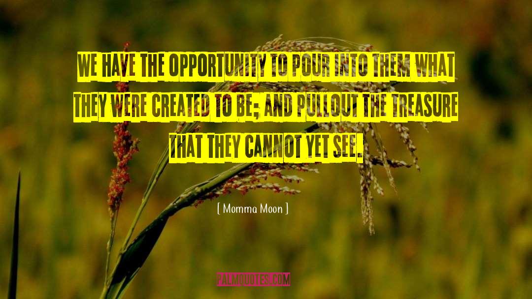 Momma Moon Quotes: We have the opportunity to