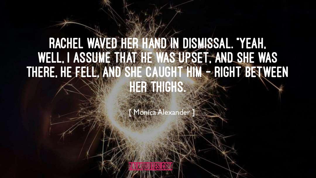Monica Alexander Quotes: Rachel waved her hand in