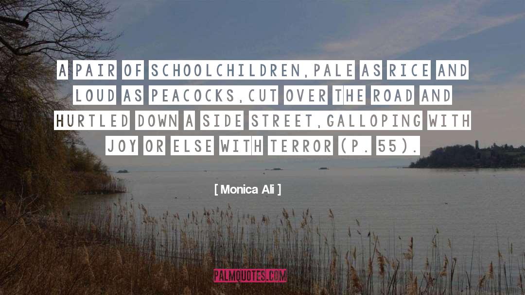 Monica Ali Quotes: A pair of schoolchildren,pale as