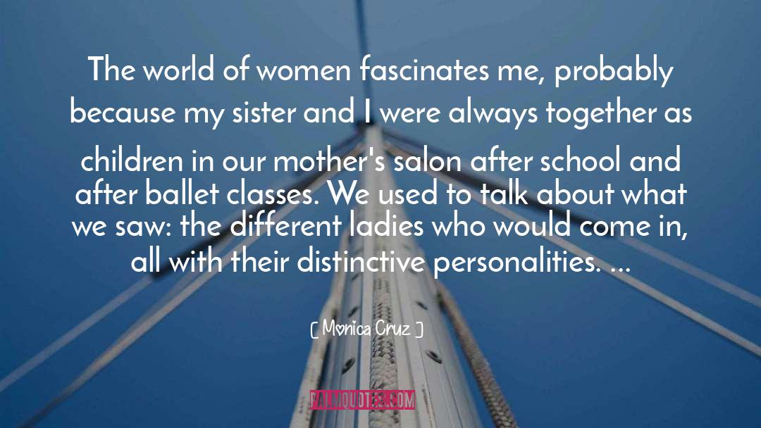 Monica Cruz Quotes: The world of women fascinates