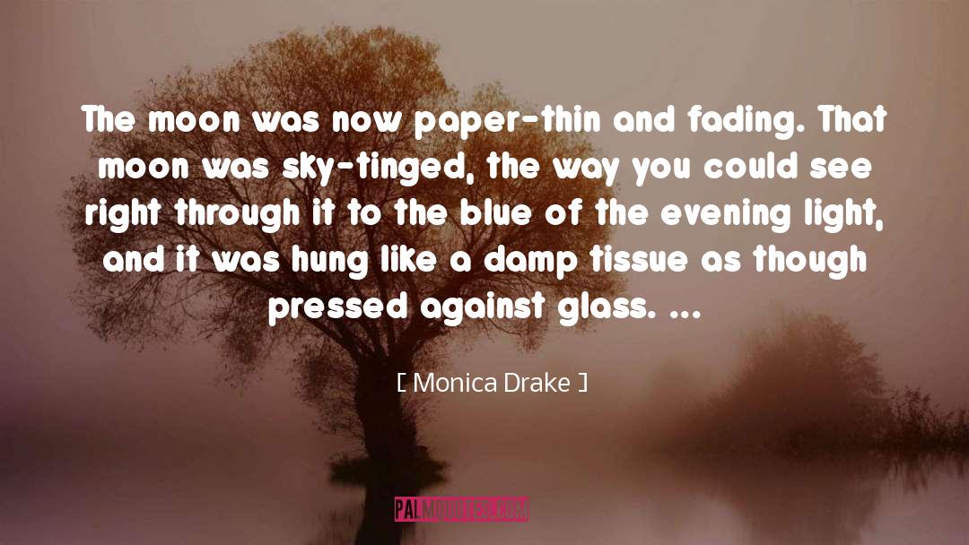 Monica Drake Quotes: The moon was now paper-thin