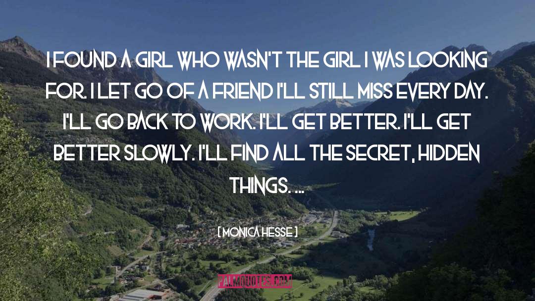 Monica Hesse Quotes: I found a girl who