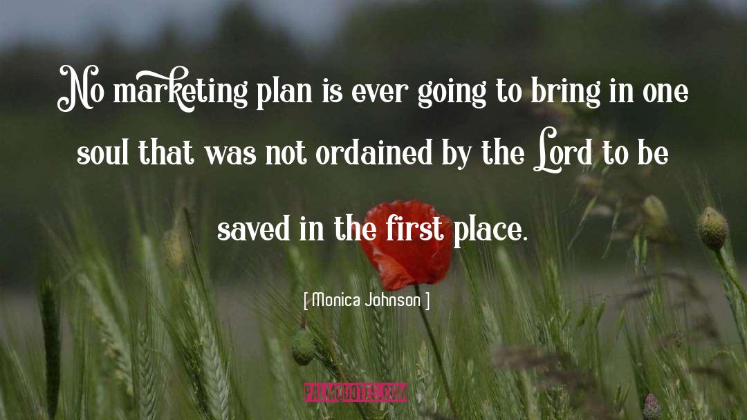 Monica Johnson Quotes: No marketing plan is ever