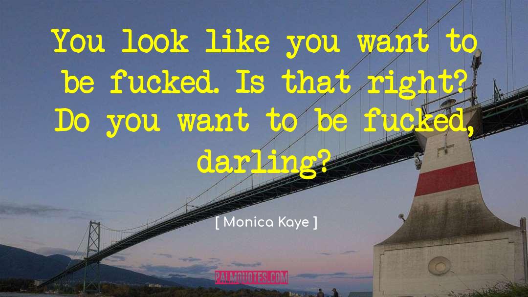 Monica Kaye Quotes: You look like you want