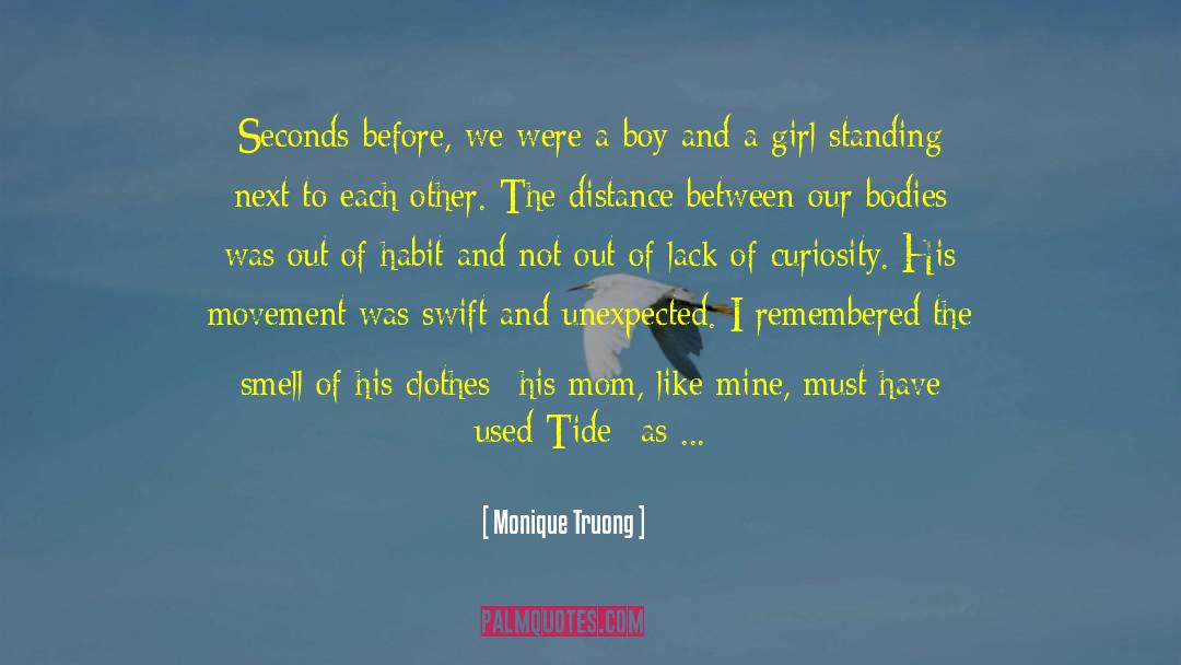 Monique Truong Quotes: Seconds before, we were a