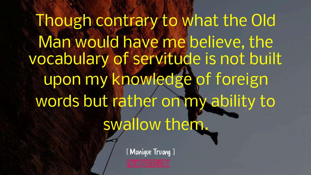 Monique Truong Quotes: Though contrary to what the