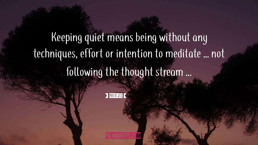 Mooji Quotes: Keeping quiet means being without