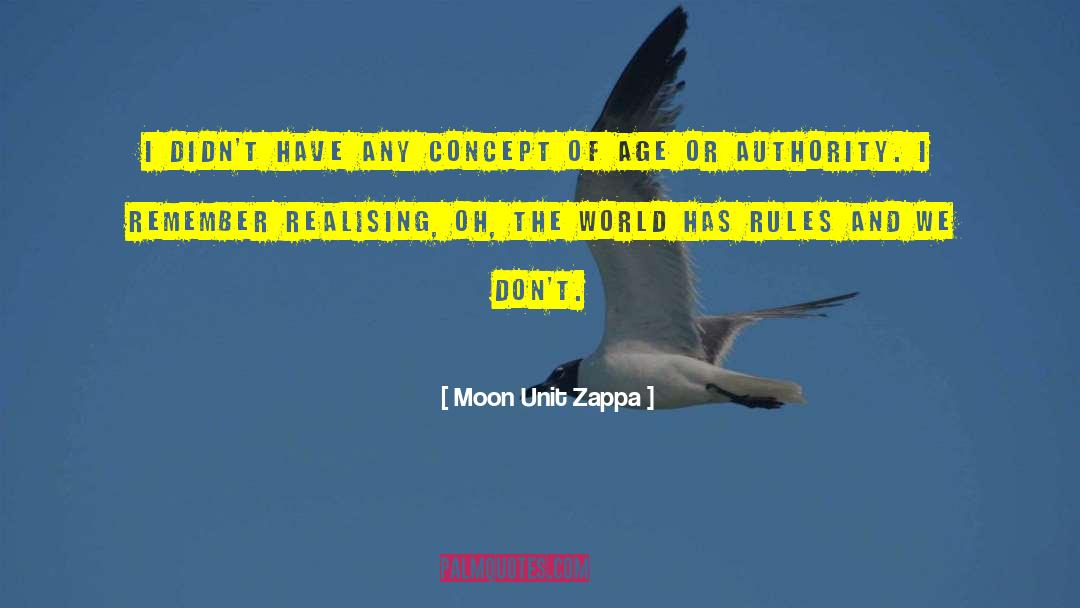 Moon Unit Zappa Quotes: I didn't have any concept