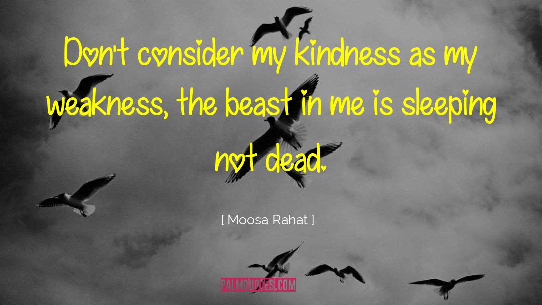 Moosa Rahat Quotes: Don't consider my kindness as