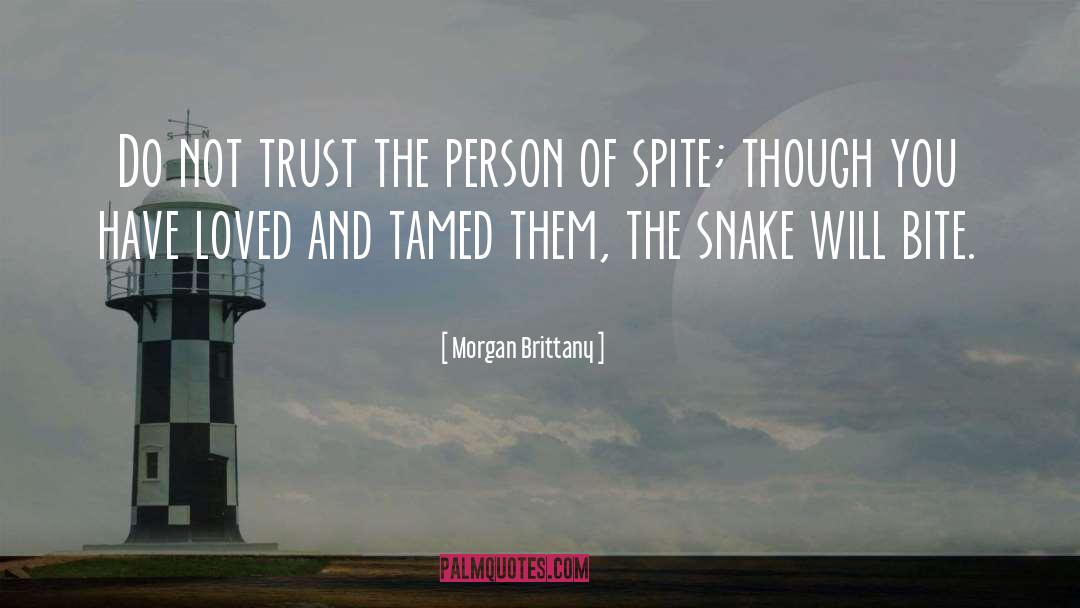 Morgan Brittany Quotes: Do not trust the person