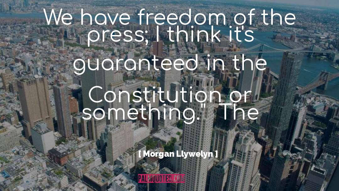 Morgan Llywelyn Quotes: We have freedom of the