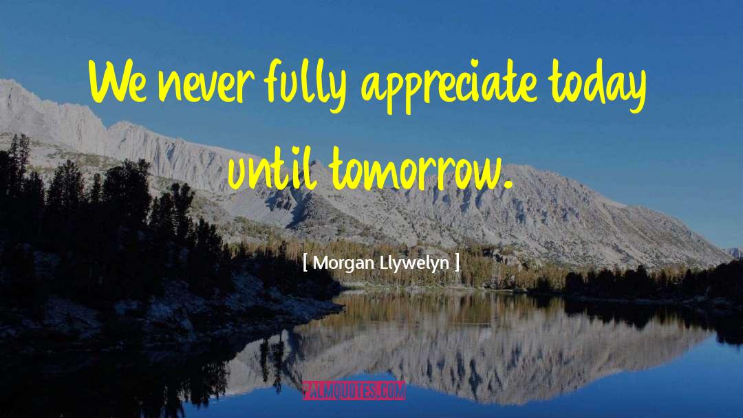 Morgan Llywelyn Quotes: We never fully appreciate today