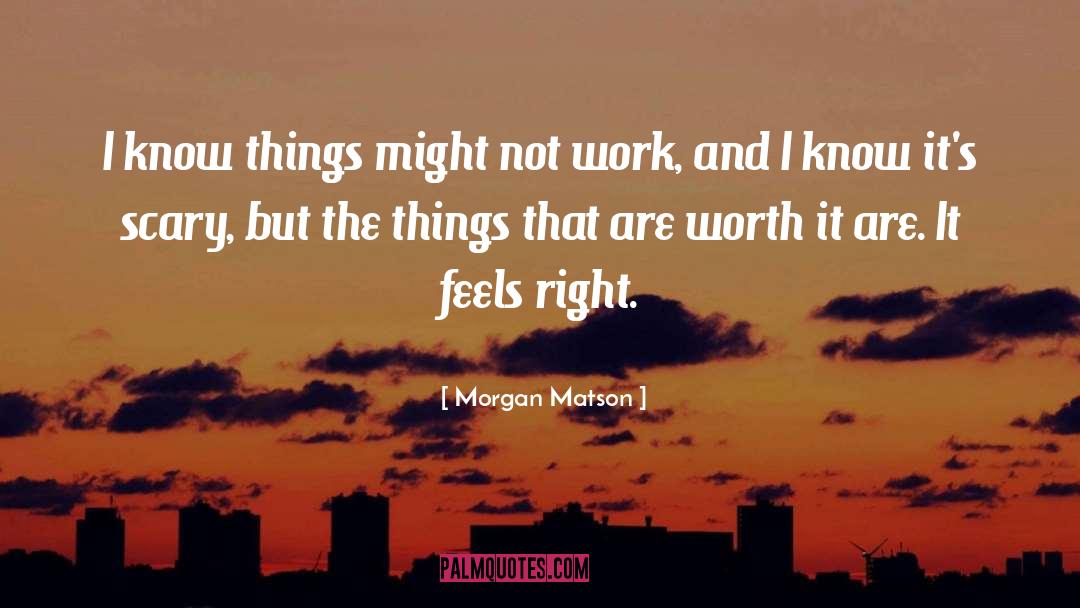 Morgan Matson Quotes: I know things might not