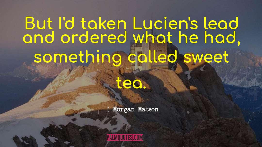 Morgan Matson Quotes: But I'd taken Lucien's lead