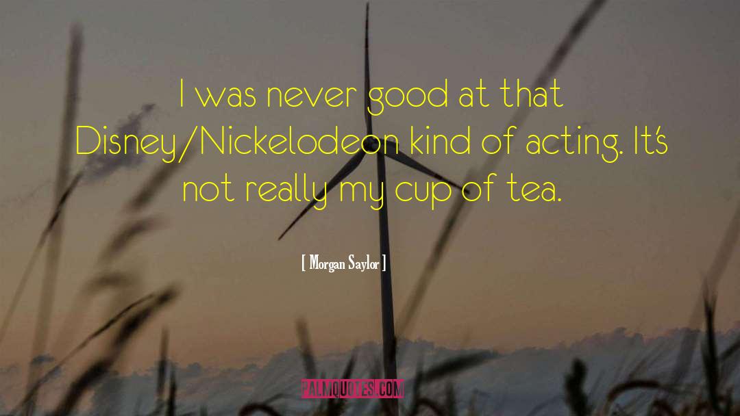 Morgan Saylor Quotes: I was never good at