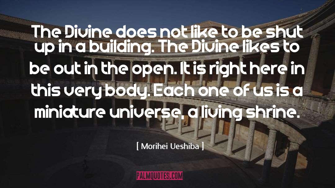 Morihei Ueshiba Quotes: The Divine does not like
