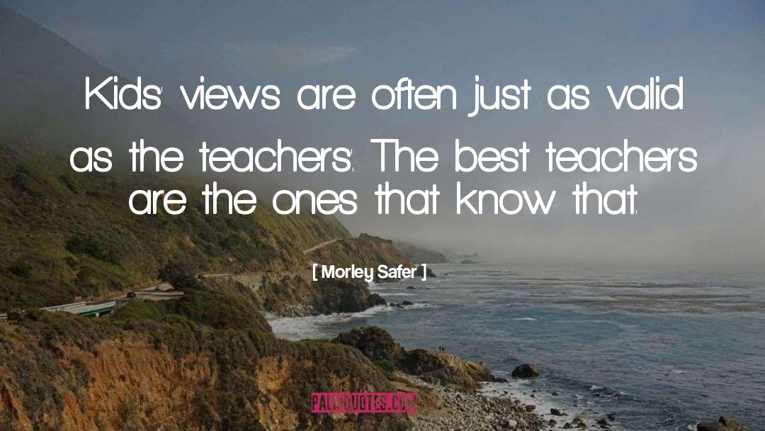 Morley Safer Quotes: Kids' views are often just