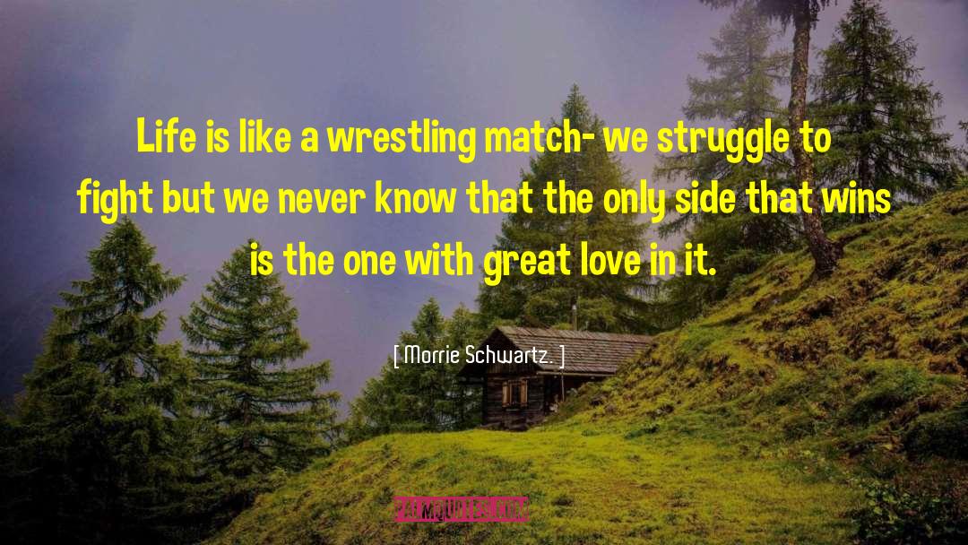 Morrie Schwartz Quotes: Life is like a wrestling