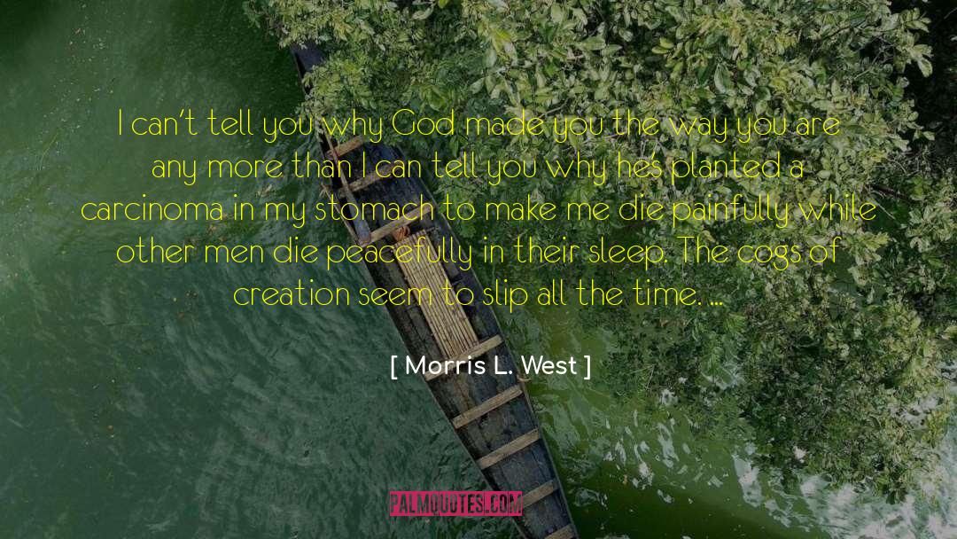 Morris L. West Quotes: I can't tell you why