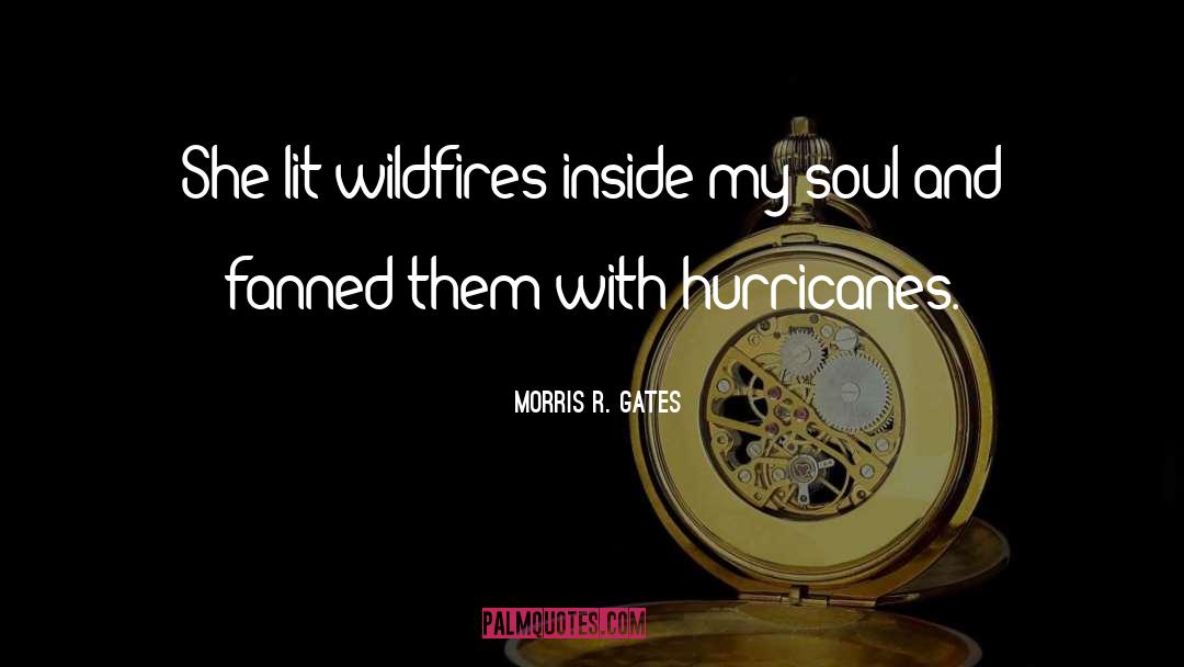 Morris R. Gates Quotes: She lit wildfires inside my