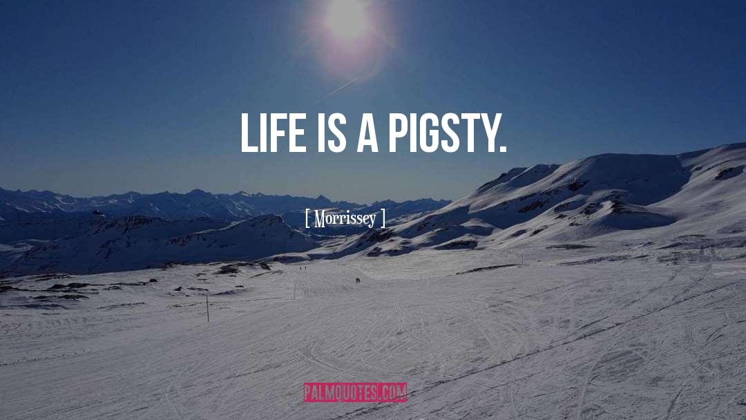 Morrissey Quotes: Life is a pigsty.