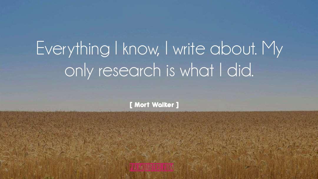 Mort Walker Quotes: Everything I know, I write