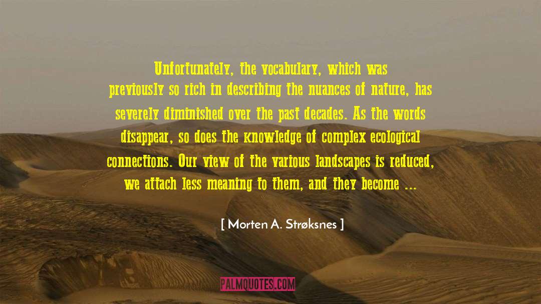 Morten A. Strøksnes Quotes: Unfortunately, the vocabulary, which was