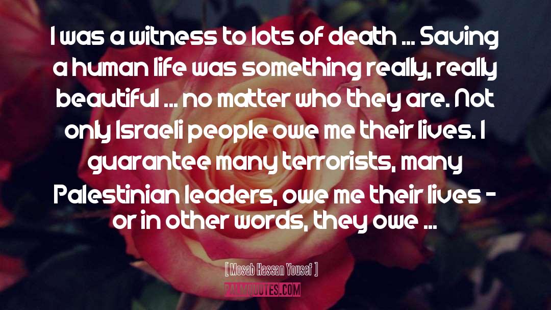 Mosab Hassan Yousef Quotes: I was a witness to