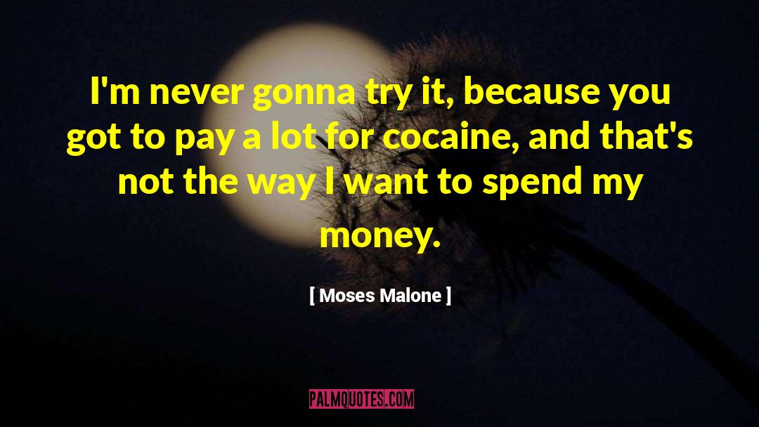 Moses Malone Quotes: I'm never gonna try it,