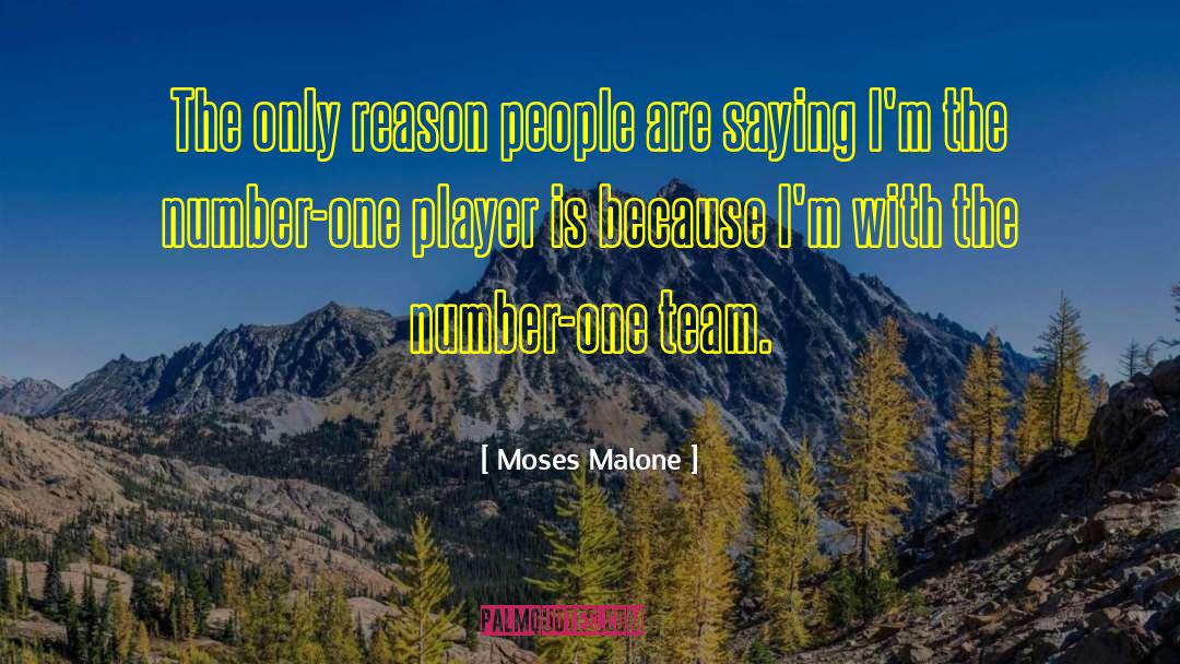 Moses Malone Quotes: The only reason people are