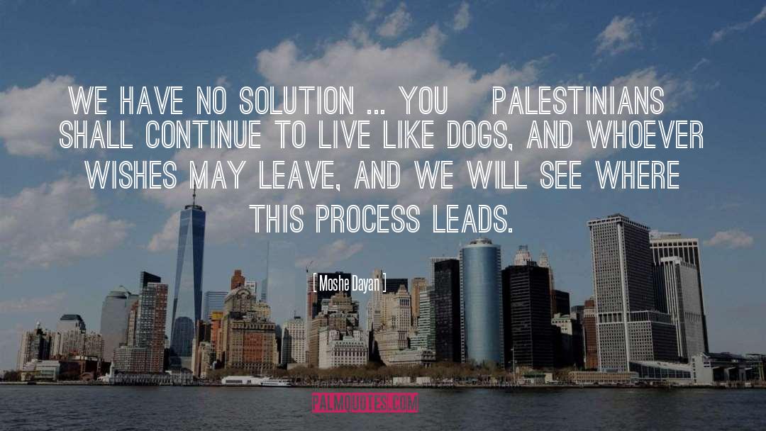 Moshe Dayan Quotes: We have no solution ...