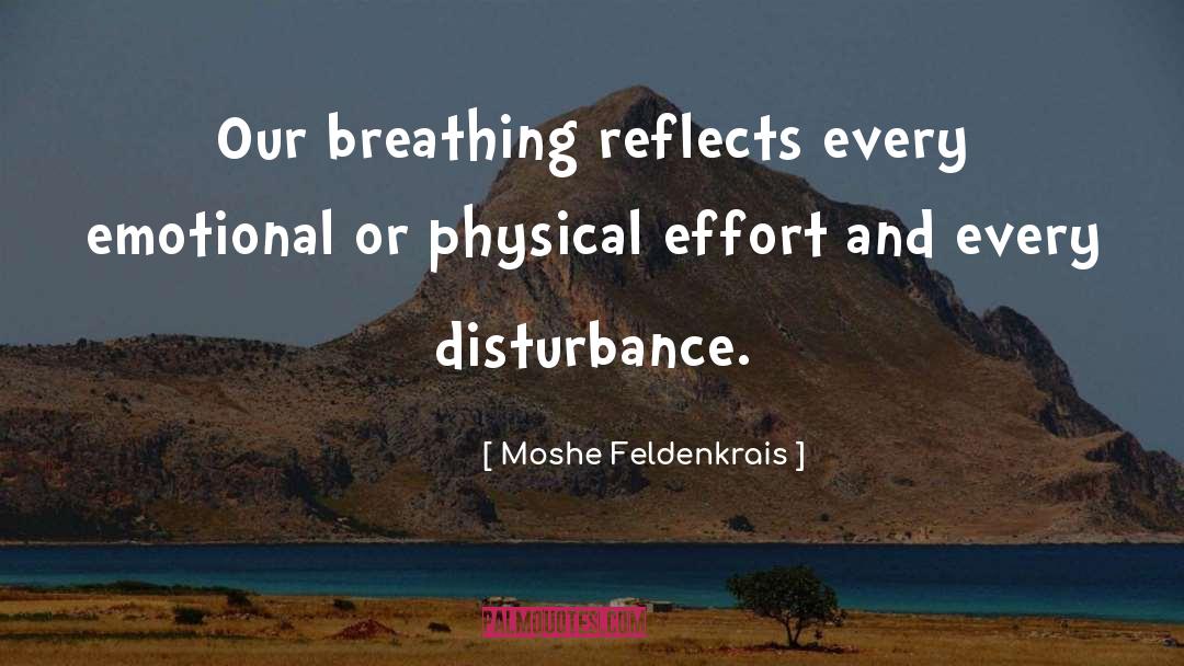 Moshe Feldenkrais Quotes: Our breathing reflects every emotional