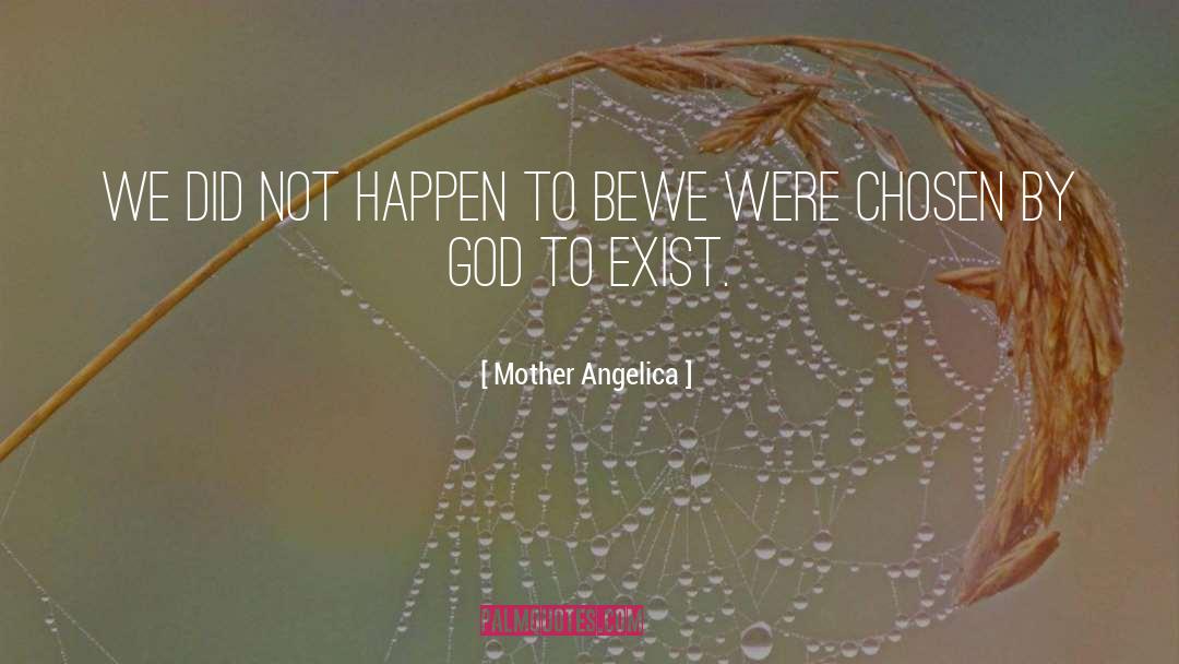 Mother Angelica Quotes: We did not happen to