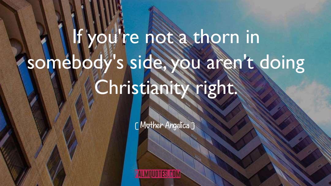 Mother Angelica Quotes: If you're not a thorn