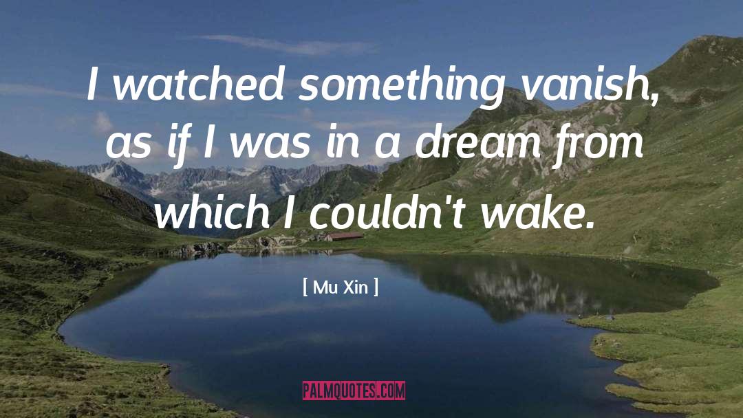 Mu Xin Quotes: I watched something vanish, as