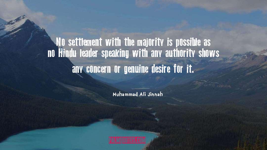 Muhammad Ali Jinnah Quotes: No settlement with the majority