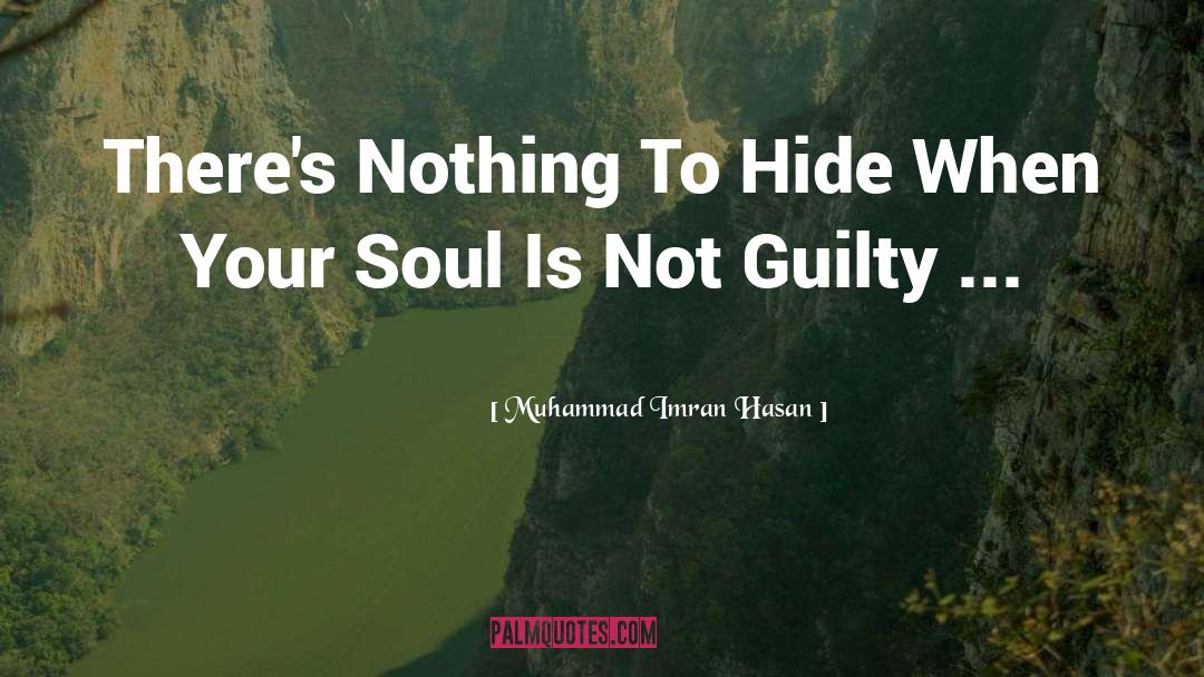 Muhammad Imran Hasan Quotes: There's Nothing To Hide When