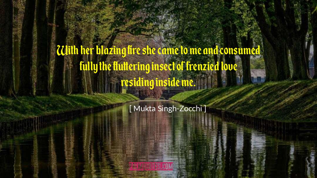Mukta Singh-Zocchi Quotes: With her blazing fire she