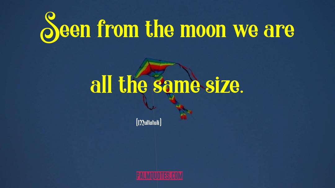 Multatuli Quotes: Seen from the moon we