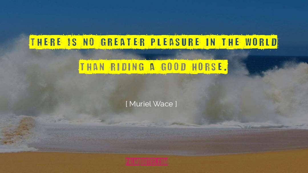 Muriel Wace Quotes: There is no greater pleasure