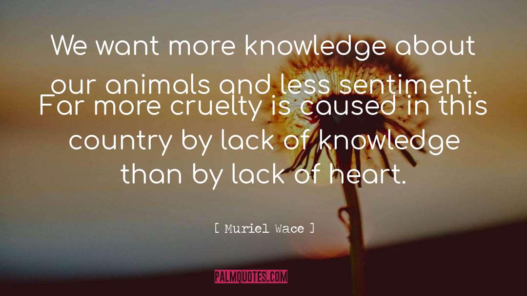 Muriel Wace Quotes: We want more knowledge about