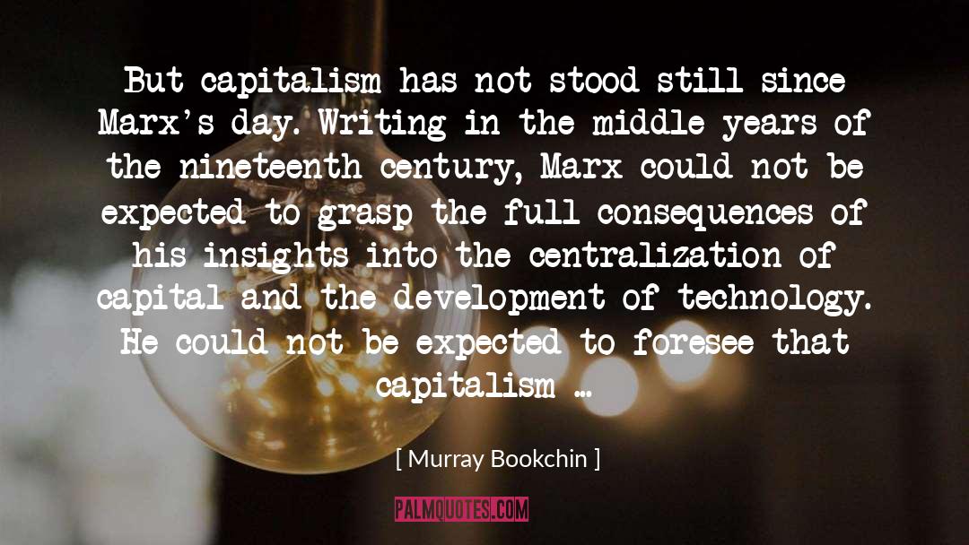 Murray Bookchin Quotes: But capitalism has not stood