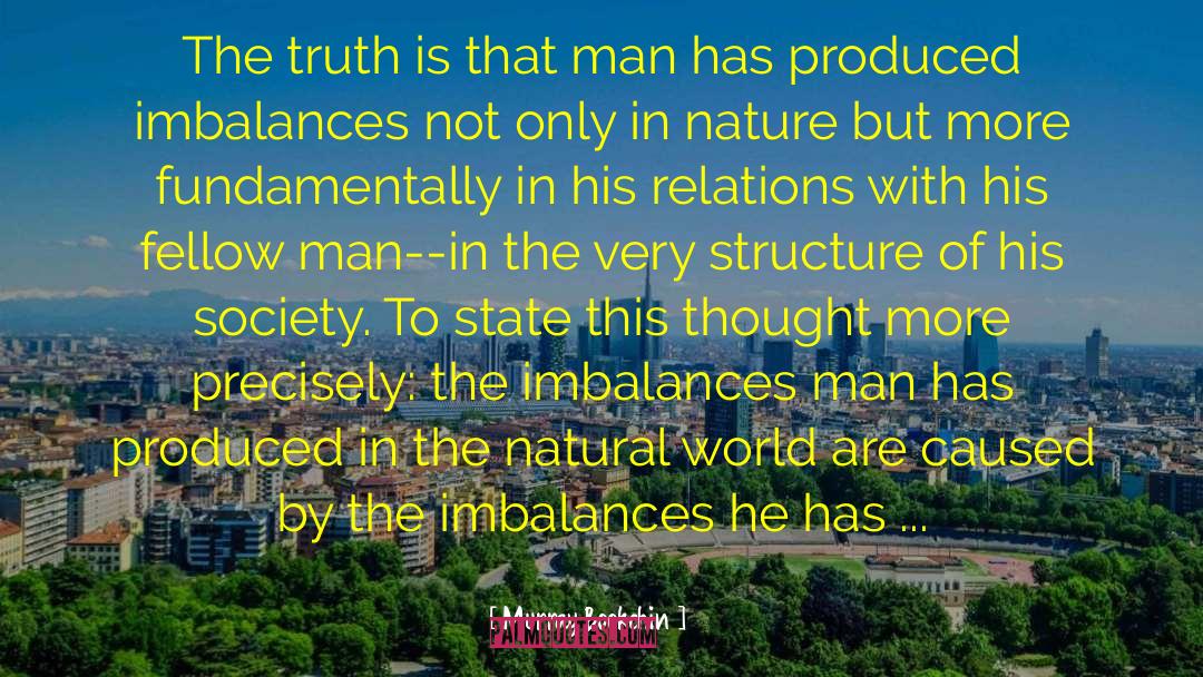 Murray Bookchin Quotes: The truth is that man