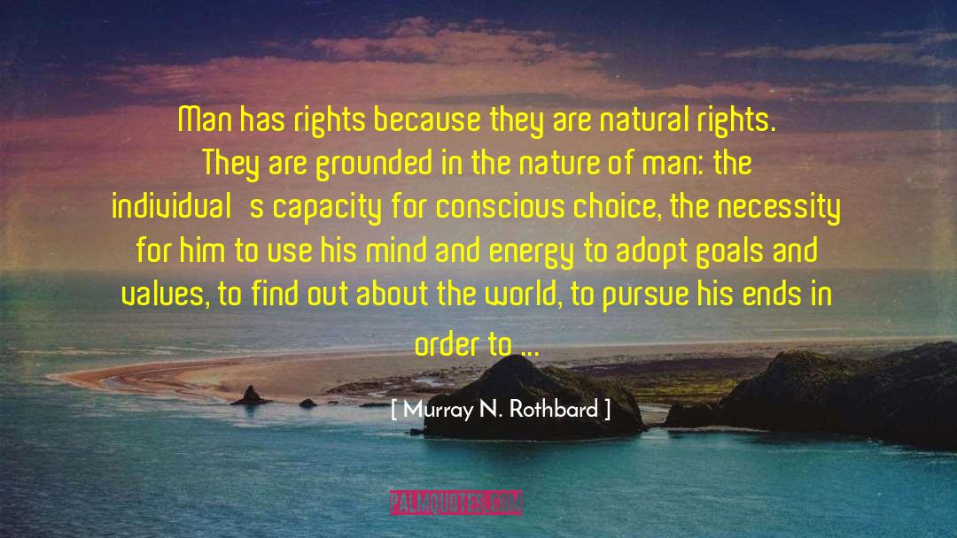 Murray N. Rothbard Quotes: Man has rights because they