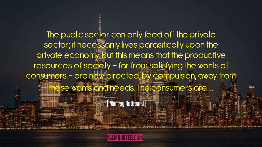 Murray Rothbard Quotes: The public sector can only