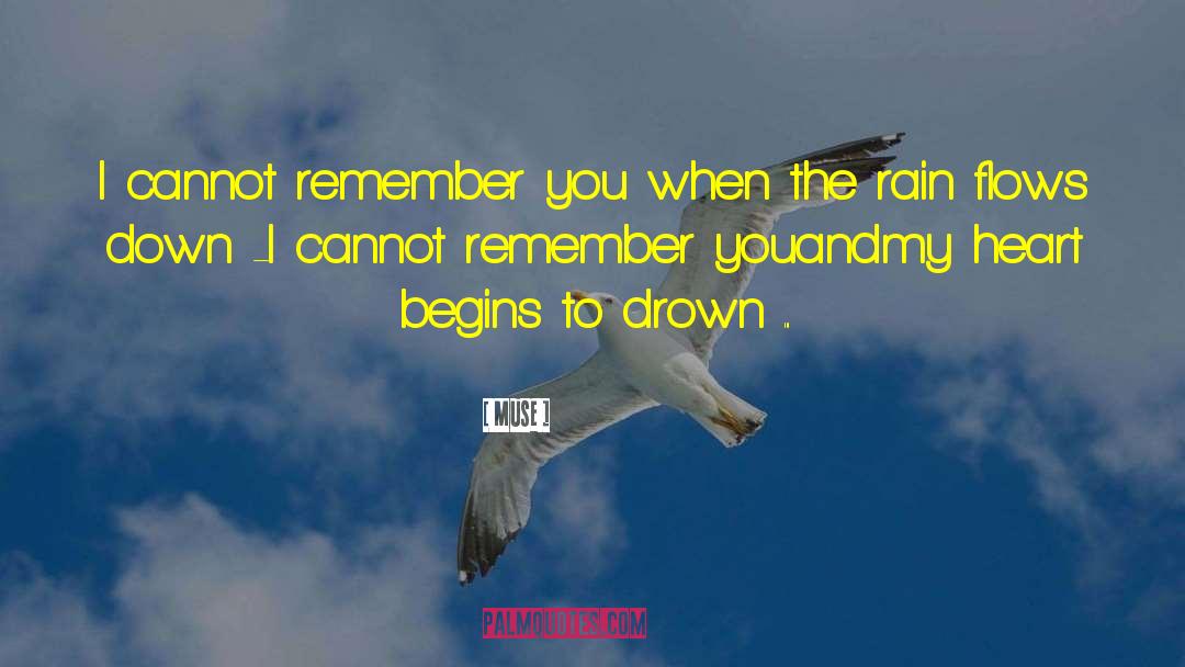 Muse Quotes: I cannot remember you <br>when