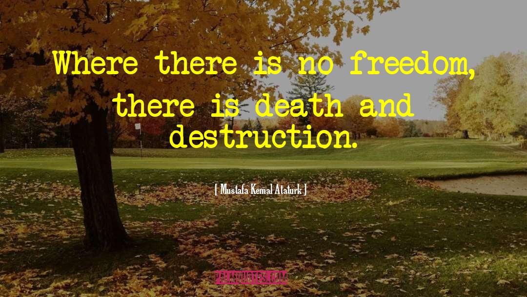 Mustafa Kemal Ataturk Quotes: Where there is no freedom,