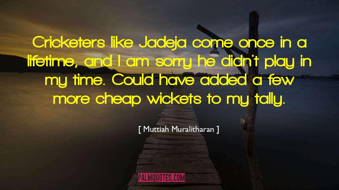 Muttiah Muralitharan Quotes: Cricketers like Jadeja come once