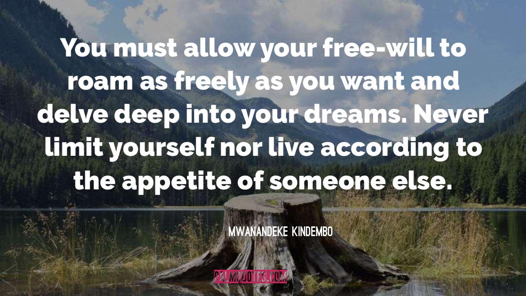 Mwanandeke Kindembo Quotes: You must allow your free-will